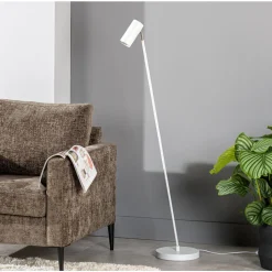 Discount Pronto Wonen Vloerlamp Mirare wit metaal 1-spots