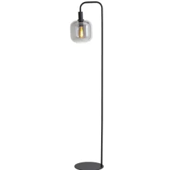 Hot Pronto Wonen Vloerlamp Peglio glas smoke zwart 1-lichts