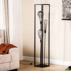 Clearance Pronto Wonen Vloerlamp Tiamo zwart staal 160x25 cm