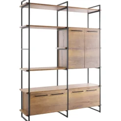 Pronto Wonen Wandkast Sistema 226x166x45 cm bruin