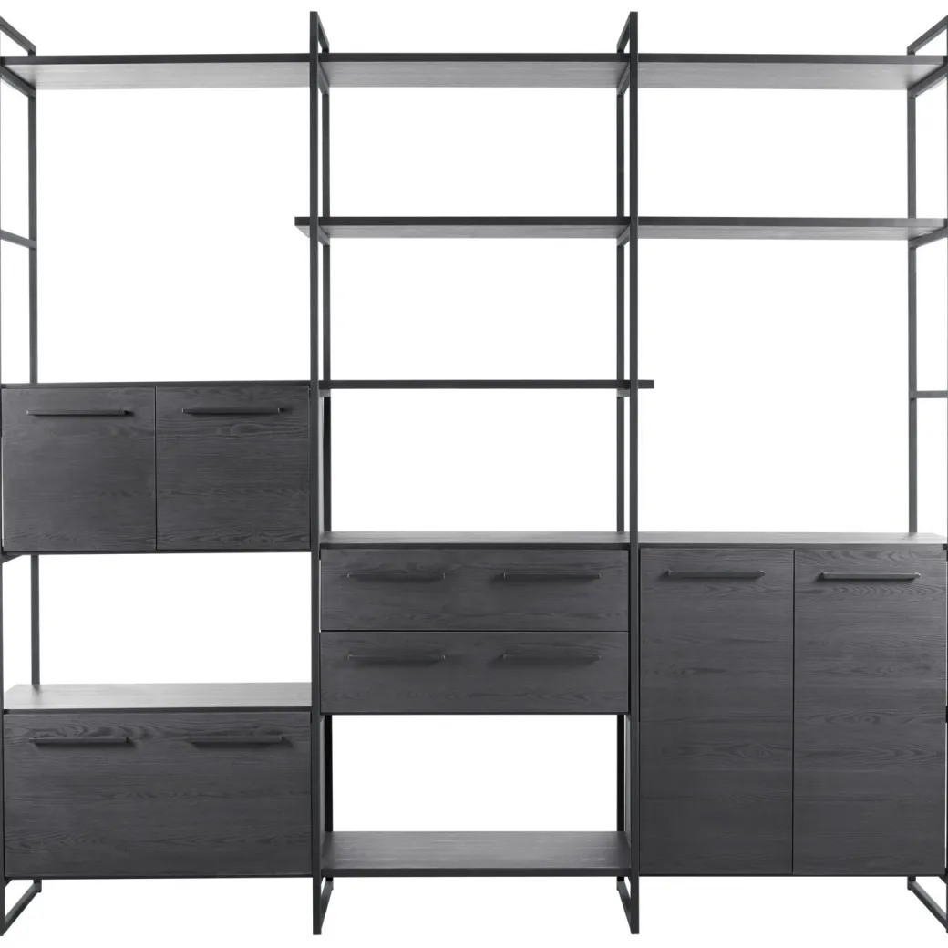Sale Pronto Wonen Wandkast Sistema 226x244x45 cm zwart