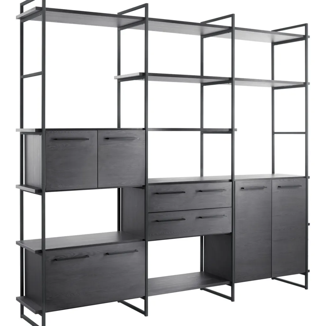 Sale Pronto Wonen Wandkast Sistema 226x244x45 cm zwart