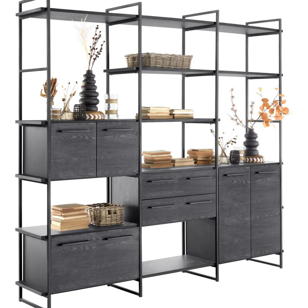 Sale Pronto Wonen Wandkast Sistema 226x244x45 cm zwart