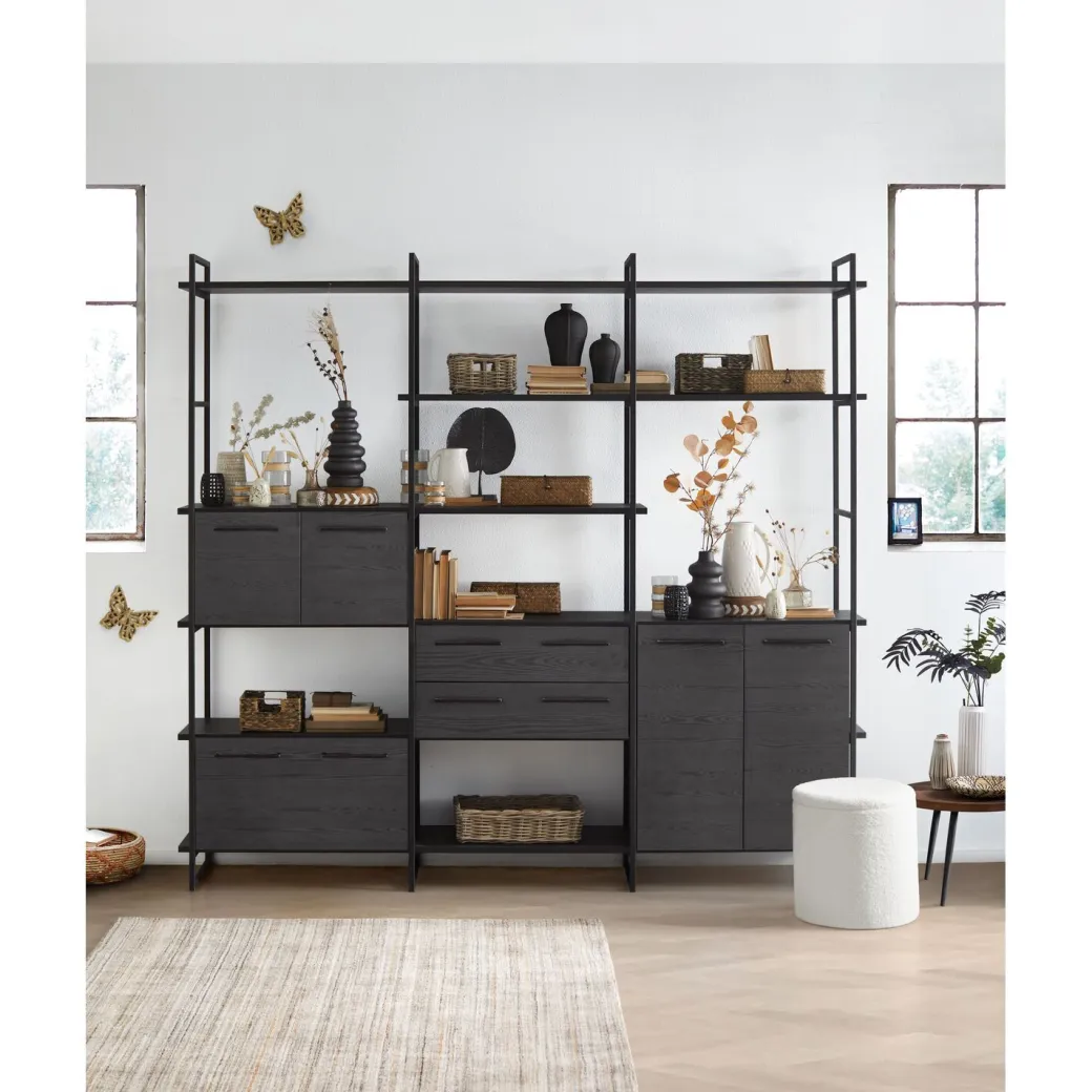 Sale Pronto Wonen Wandkast Sistema 226x244x45 cm zwart