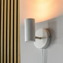 Sale Pronto Wonen Wandlamp Mirare wit metaal 1-spots