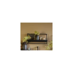 New Pronto Wonen Wandplank Pardal hout metaal 30x60 cm zwart